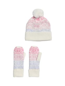 Conjunto gorro & manoplas Pieces Cloud Dancer