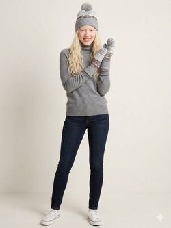 Conjunto gorro & manoplas Pieces Grey