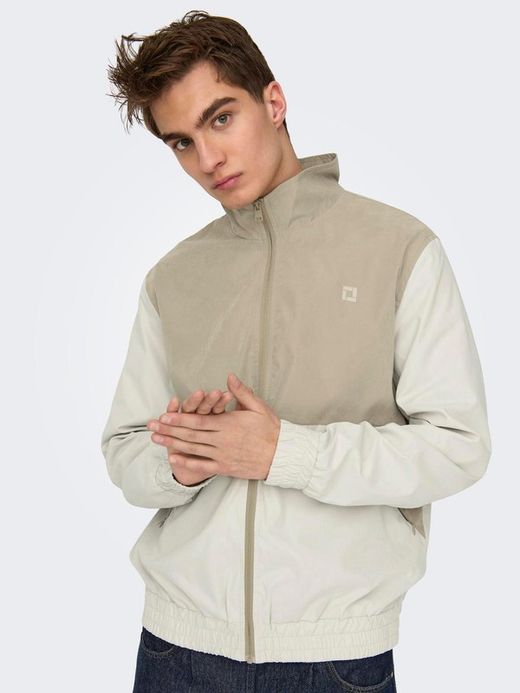 Cortavientos combinado Only & Sons Chinchilla