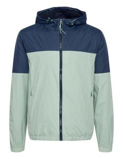 Cortavientos con capucha bicolor Blend Of America Green