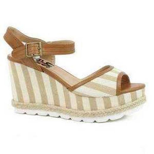 Cuña clásica de rayas verticales Refresh Beige