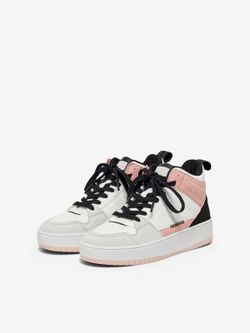 Deportivo alto con plataforma combinado Only White