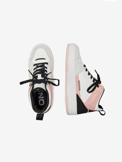 Deportivo alto con plataforma combinado Only White