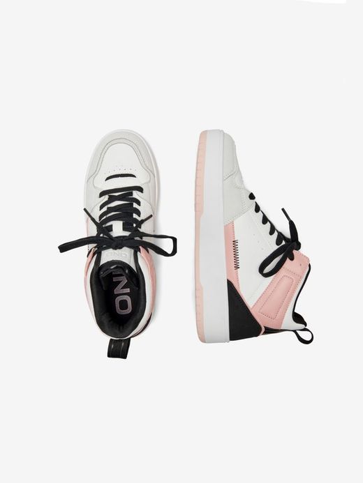 Deportivo alto con plataforma combinado Only White