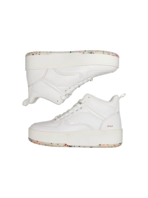 Deportivo alto con plataforma Only White