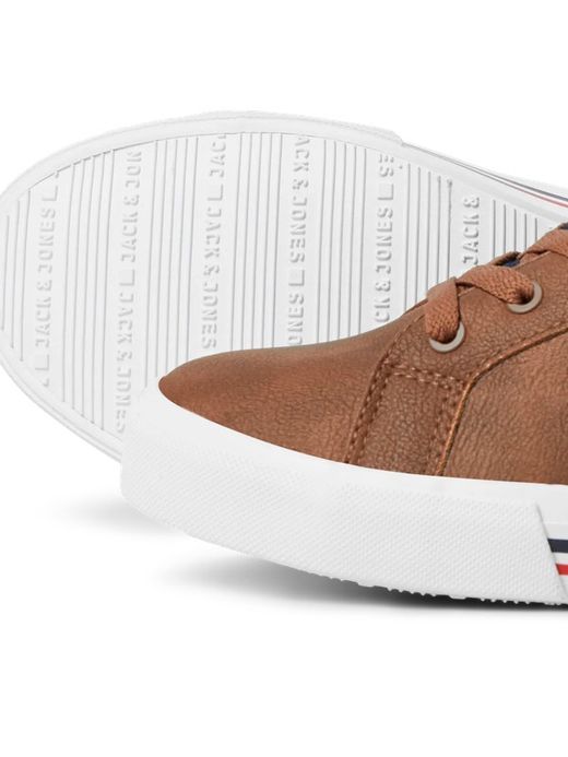 Deportivo con cordones banda tricolor Jack & Jones Cognac
