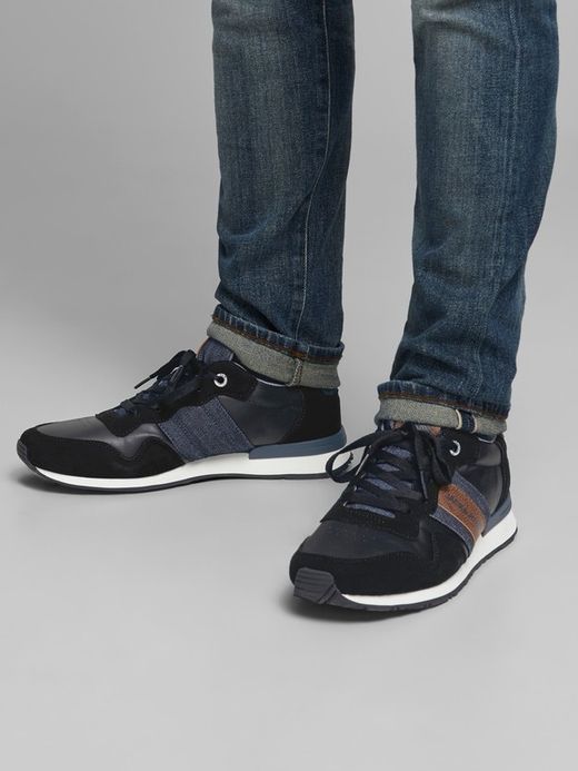 Deportivo con cordones combinado Jack & Jones Anthracite