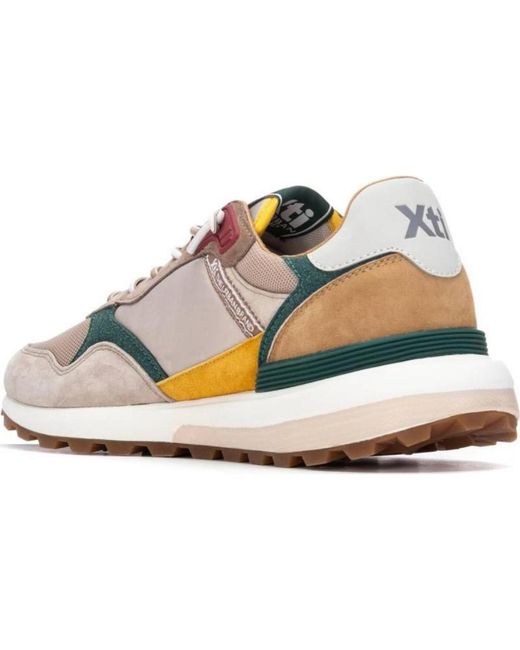 Deportivo con cordones combinado Xti Beige