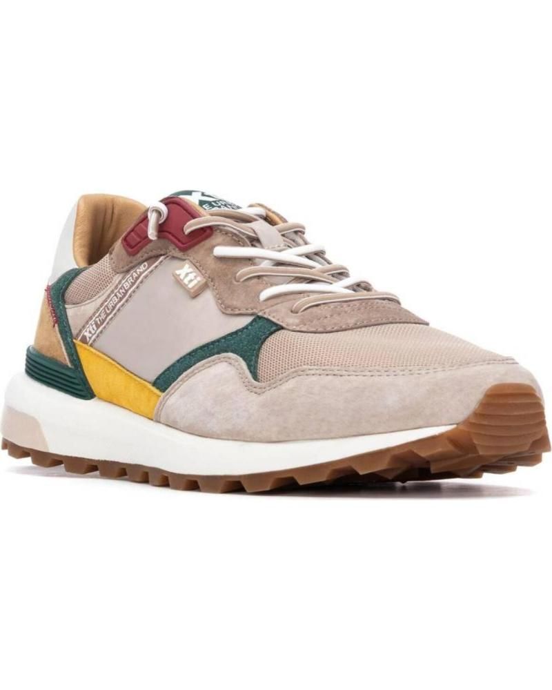 Deportivo con cordones combinado Xti Beige 35
