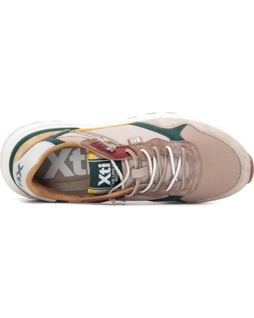 Deportivo con cordones combinado Xti Beige