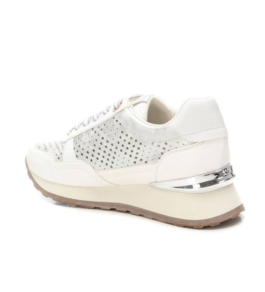 Deportivo con cordones metalizado Xti Blanco