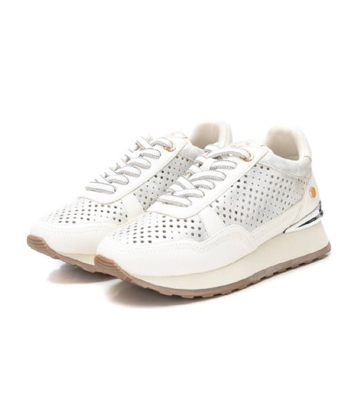 Deportivo con cordones metalizado Xti Blanco