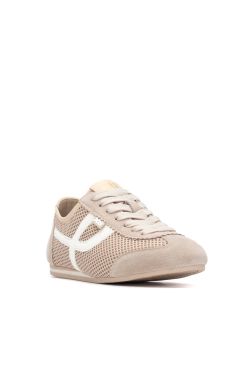 Deportivo con cordones y con rejilla Xti Beige