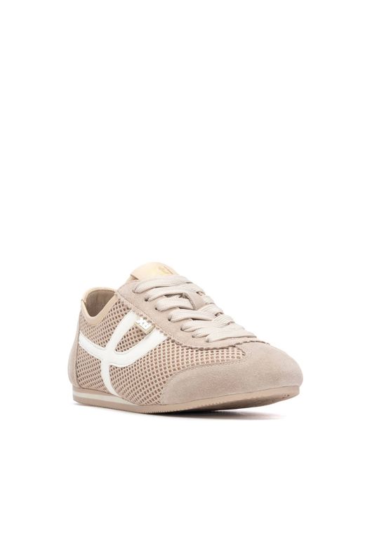 Deportivo con cordones y con rejilla Xti Beige