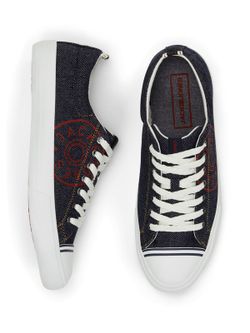 Jack & Jones Navy Blazer Denim Lace-up Sneakers