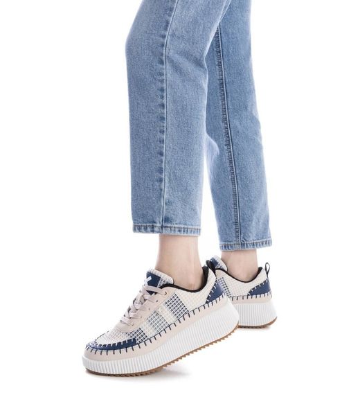 Deportivo textil con cordones tricolor Xti Navy