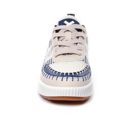 Deportivo textil con cordones tricolor Xti Navy