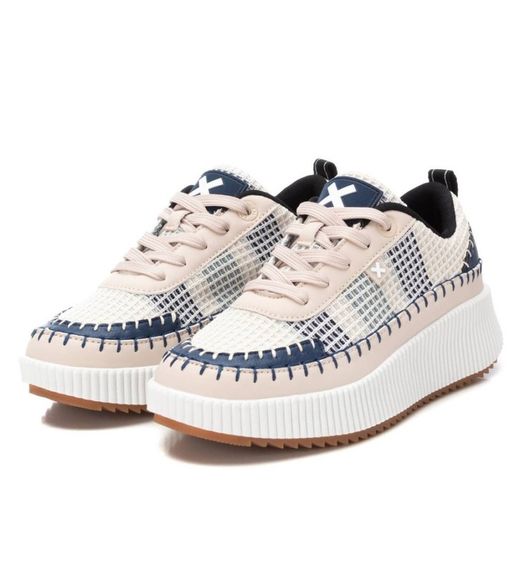 Deportivo textil con cordones tricolor Xti Navy
