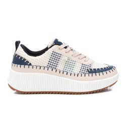 Deportivo textil con cordones tricolor Xti Navy