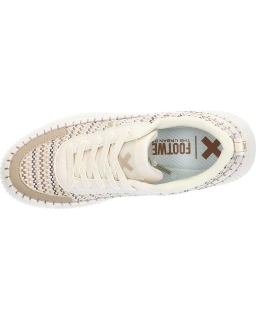 Deportivo textil con cordones Xti Beige