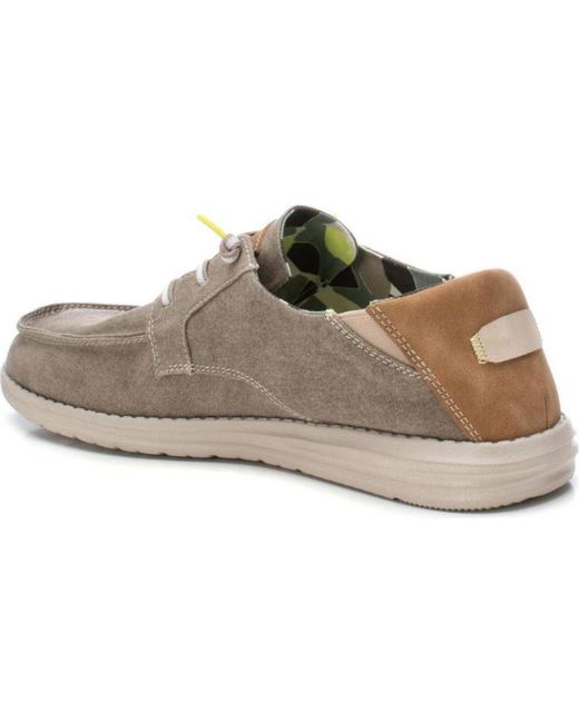 Deportivo textil con cordones Xti Beige