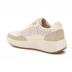 Deportivo textil con cordones Xti Beige