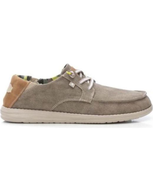 Deportivo textil con cordones Xti Beige