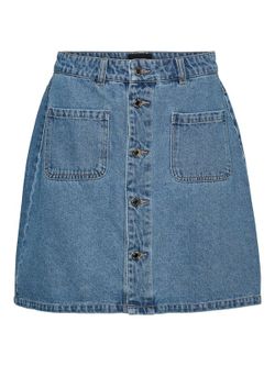 Falda 5 bolsillos con botones Vero Moda Light Blue Den