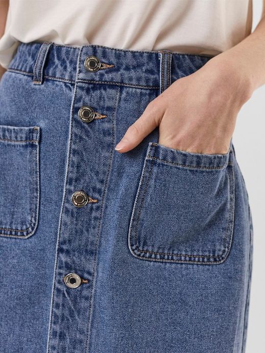 Falda 5 bolsillos con botones Vero Moda Light Blue Den