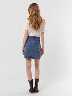Falda 5 bolsillos con botones Vero Moda Light Blue Den