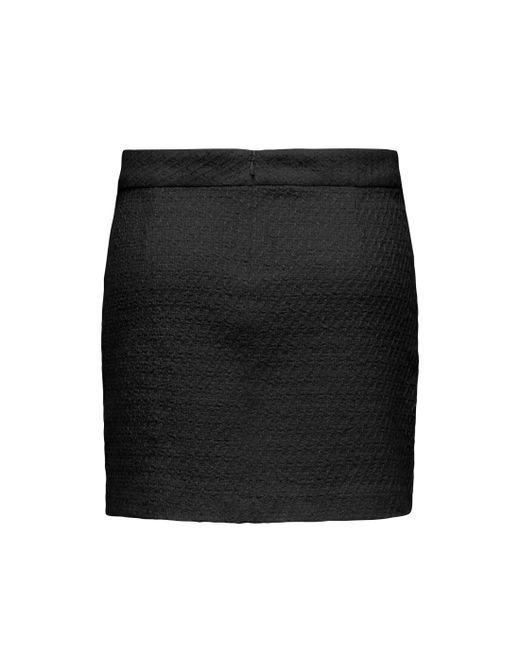 Falda corta con bolsillos con botones dorados Only Black