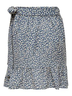 Falda corta con estampado floral Only Blue