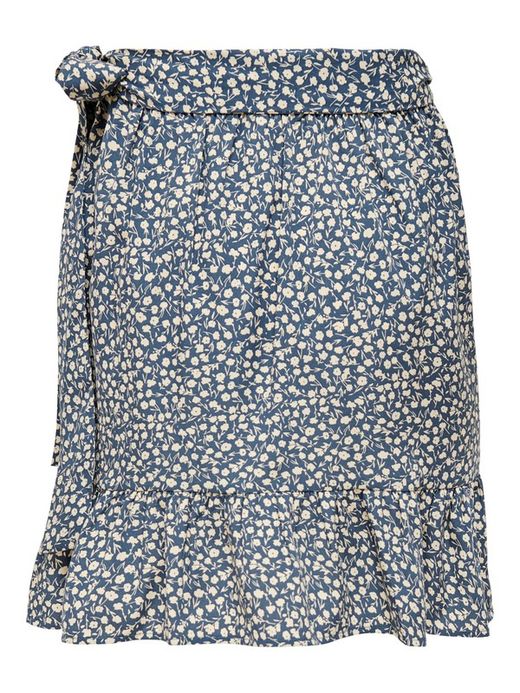 Falda corta con estampado floral Only Blue