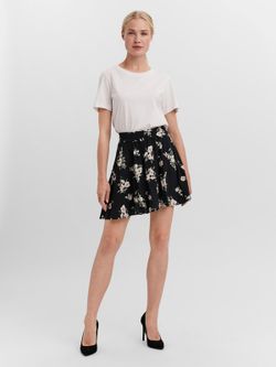 Falda corta con estampado floral Vero Moda Black