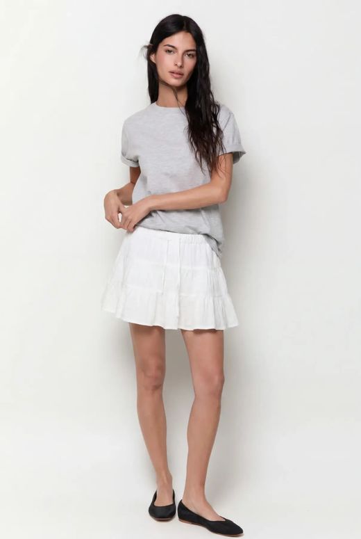 Falda corta con paneles Balmohk White