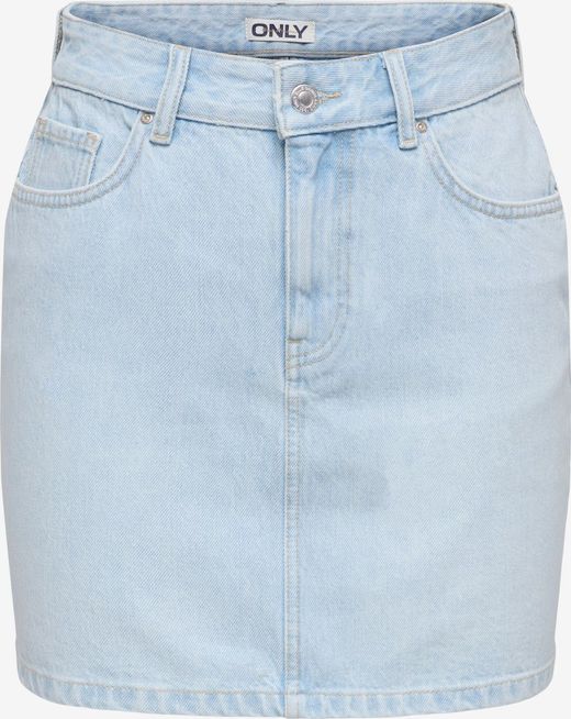 Falda corta tejana 5 bolsillos Only Light Blue Bleached Denim