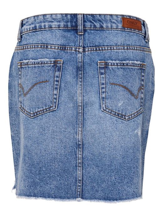 Falda corta tejana deshilachada Only Light Blue Den