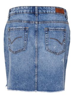 Falda corta tejana deshilachada Only Light Blue Den