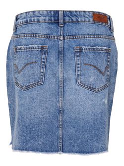 Falda corta tejana deshilachada Only Light Blue Den