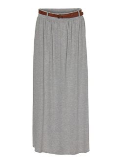Falda larga con cinturón polipiel Vero Moda Light Grey Mela
