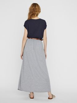 Falda larga con cinturón polipiel Vero Moda Light Grey Mela