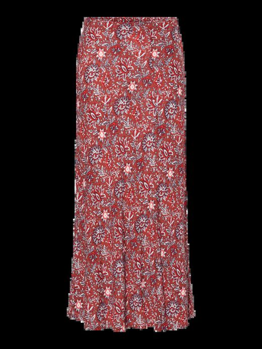 Falda larga con estampado floral multicolor Pieces Chili