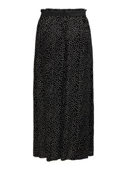 Falda larga con goma topos pequeños Only Black