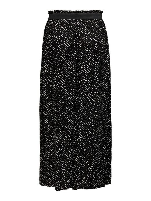 Falda larga con goma topos pequeños Only Black