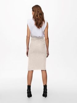 Falda midi canalé Only Pumice Stone