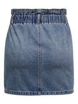 Falda tejana corta HW con goma Only Medium Blue