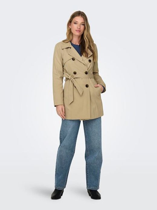 Gabardina básica con cinturón Only Ginger Rot