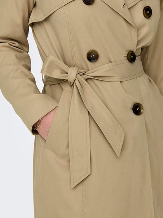 Gabardina básica con cinturón Only Ginger Rot
