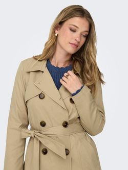 Gabardina básica con cinturón Only Ginger Rot