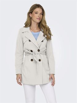 Gabardina básica con cinturón Only Moonbean